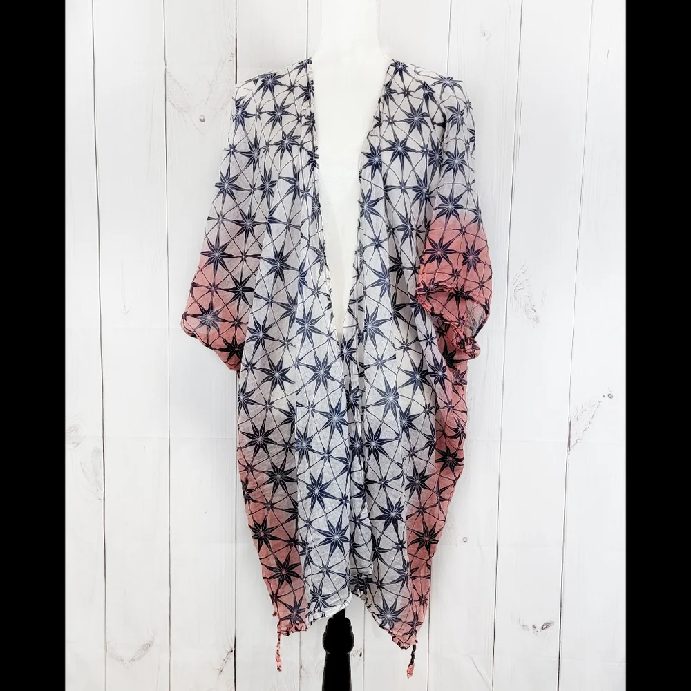 Roberta Roller Rabbit Slate Beach Shrug Coverup Sole Navy